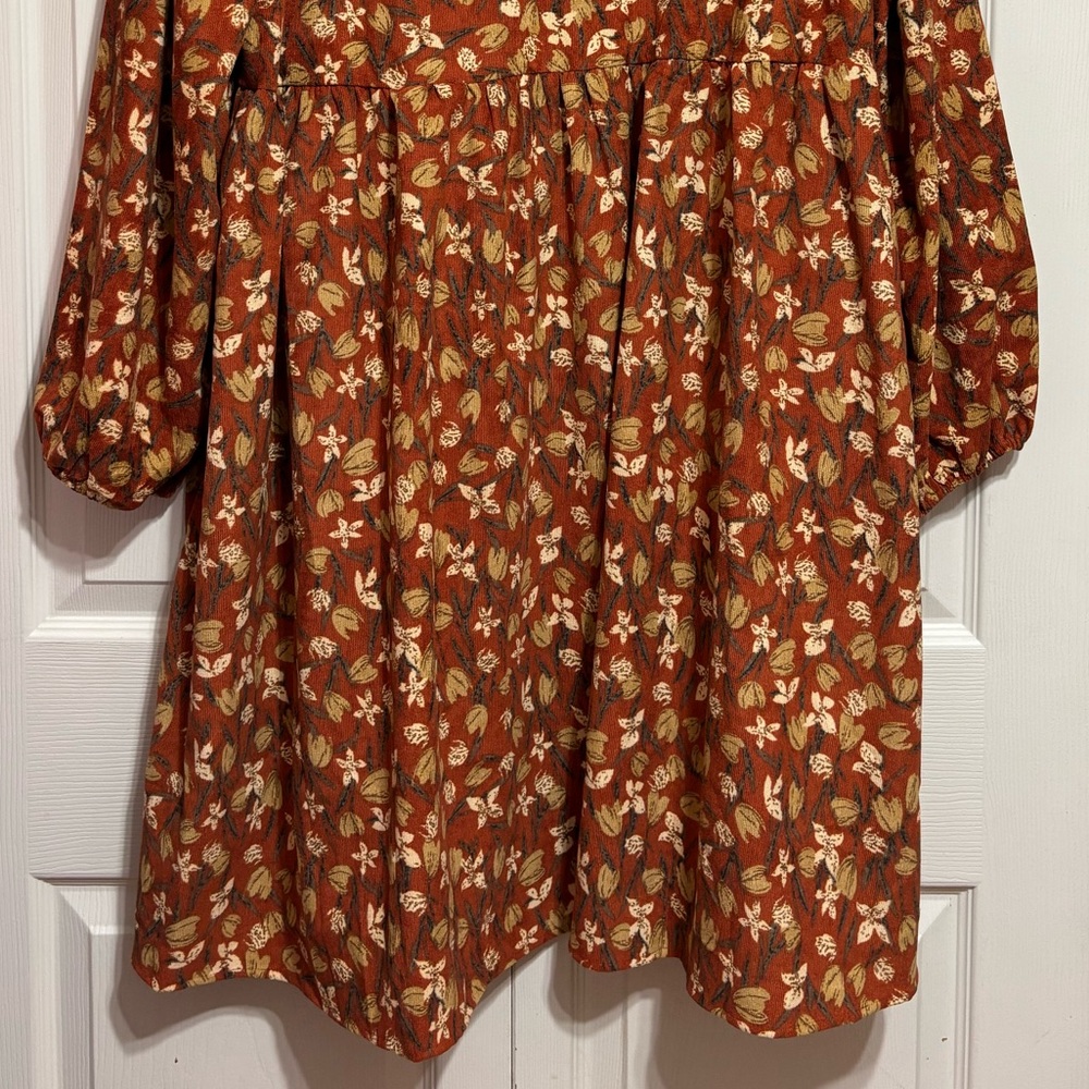 Hayden Corduroy Floral Midi Dress - Picture 9 of 10